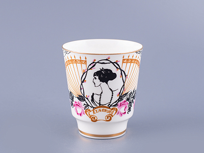 Чашка с блюдцем кофейная 160 мл.,  форма Майская, рисунок Посвящение Анне Андреевне арт. 81.10583.00.1