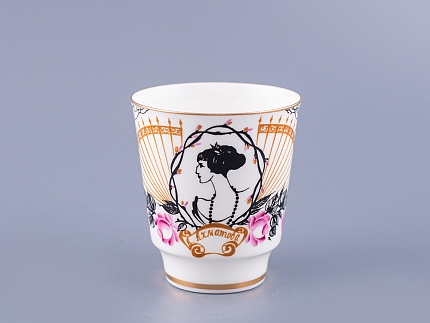 Чашка с блюдцем кофейная 160 мл.,  форма Майская, рисунок Посвящение Анне Андреевне арт. 81.10583.00.1