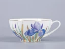 Чашка с блюдцем чайная 300мл, форма Купольная, рисунок Ирисы 2, арт 81.29657.00.1, 