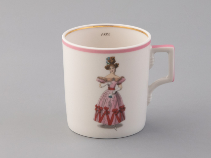 Чашка с блюдцем чайная 220 мл форма Гербовая рисунок Modes de Paris 1828 арт. 81.25414.00.1, 