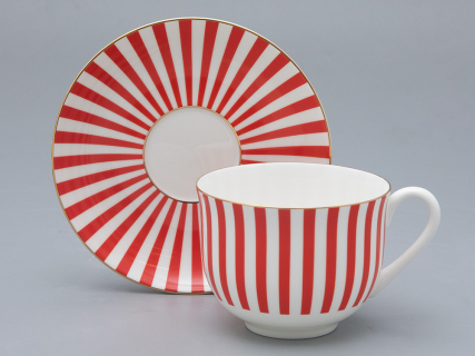 Чашка с блюдцем чайная форма Ландыш рисунок Да и нет Кардинал, арт. 81.32282.00.1, 