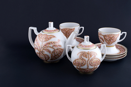Сервиз чайный Дивный сад. День, на 6 персон, 14 предметов на форме Анданте арт 81.30457.00.1