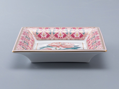 Подставка для мелочей в подарочной упаковке, форма Квадратная, рисунок Дивный Пион, арт 81.34212.00.1