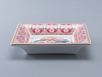 Подставка для мелочей в подарочной упаковке, форма Квадратная, рисунок Дивный Пион, арт 81.34212.00.1