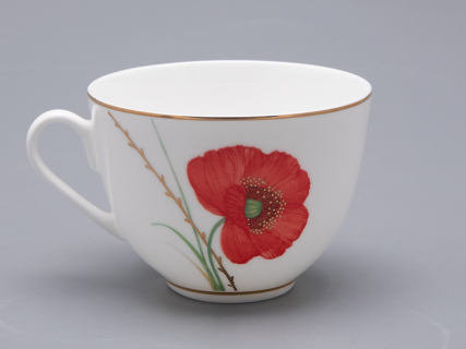 Сервиз чайный форма Весенняя 2 рисунок Маки на 6 персон 14 предметов, арт. 81.34140.00.1, 