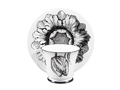 Подарочный набор чашка с блюдцем, форма Юлия рисунок Сысоев Волшебный сад I арт. 81.30912.00.1