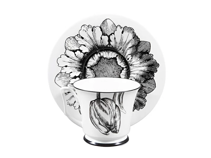 Подарочный набор чашка с блюдцем, форма Юлия рисунок Сысоев Волшебный сад I арт. 81.30912.00.1, 