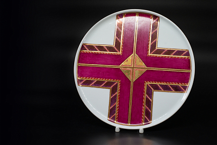 Блюдо для торта Красный праздник, арт 60.14326.00.1