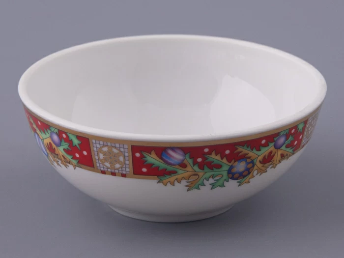 Салатник 120 мм, форма Утро, рисунок Морозный январь красная, арт. 80.48360.00.1, 