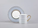 Чашка с блюдцем кофейная 115 мл., форма Идиллия, рисунок Азур 1 арт. 81.30730.00.1, 