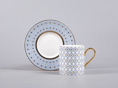 Чашка с блюдцем кофейная 135 мл., форма Идиллия, рисунок Азур 1 арт. 81.30730.00.1