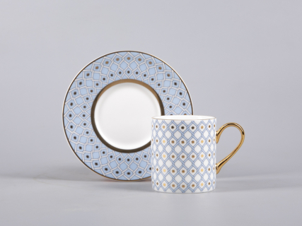 Чашка с блюдцем кофейная 115 мл., форма Идиллия, рисунок Азур 1 арт. 81.30730.00.1, 