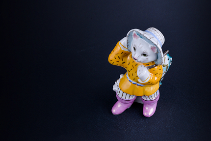 Скульптура Кот Рыболов с рыбой , арт 62.21243.00.1