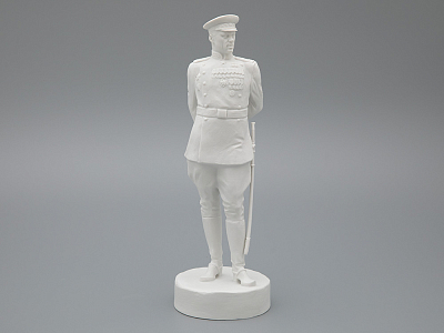 Скульптура Маршал Рокоссовский К.К., в подарочной упаковке, Белый бисквит, арт. 81.33455.00.1