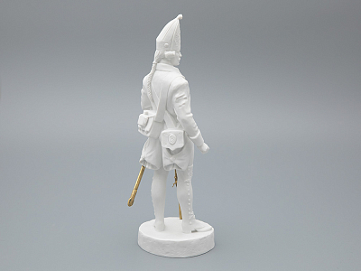 Скульптура Гренадер эпохи Павла I, в подарочной упаковке, рисунок Белый бисквит, арт 81.33429.00.1