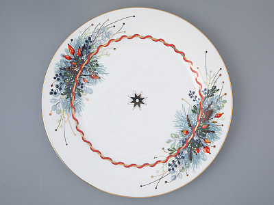 Тарелка плоская 270 мм, форма Стандартная  2, рисунок Календа, арт. 80.44475.00.1