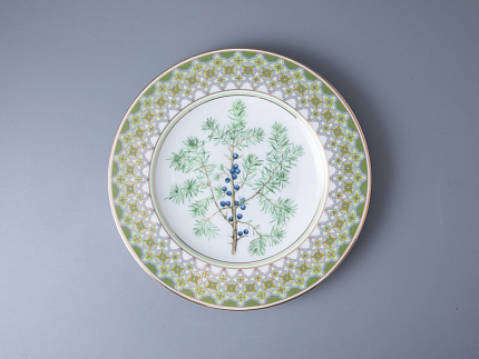 Тарелка декоративная 270 мм в подарочной упаковке форма Европейская рисунок Можжевельник ароматный, арт. 81.33952.00.1