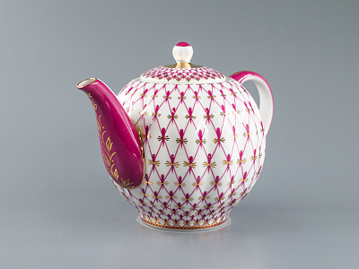 Чайник заварочный форма Тюльпан рисунок Сетка-Блюз 2 арт. 80.86209.00.1