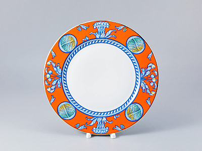 Тарелка форма Европейская 270 мм рисунок Высоцкая. Rosso, арт. 80.37141.00.1