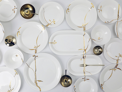 Сервиз столовый на 6 персон, 24 предметов, форма Юлиана, рисунок Лидия, арт 81.33227.00.1