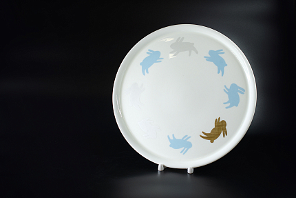 Поднос Снежное утро, на форме Яблочко, арт 60.15251.00.1