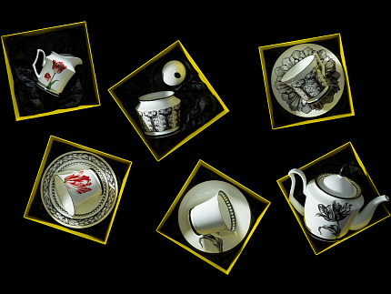 Подарочный набор чайник форма Юлия рисунок Сысоев. Волшебный сад I арт. 81.30910.00.1