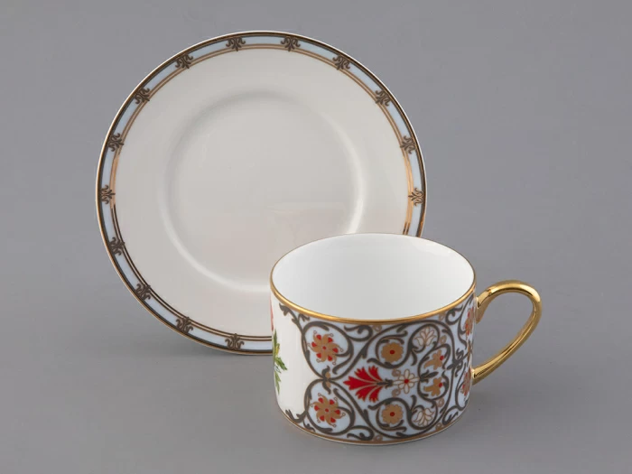 Чашка с блюдцем 250 мл в подарочной упаковке форма Соло, рисунок, Мак восточный, арт.81.32655.00.1, 