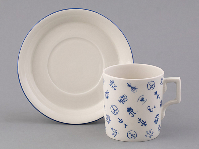 Подарочный набор Чашка с блюдцем чайная, форма Гербовая, рисунок Лого 1, арт 81.32931.00.1