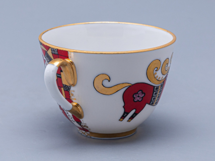 Чашка с блюдцем чайная 250 мл форма Весенняя рисунок Красный конь арт. 81.15308.00.1, 