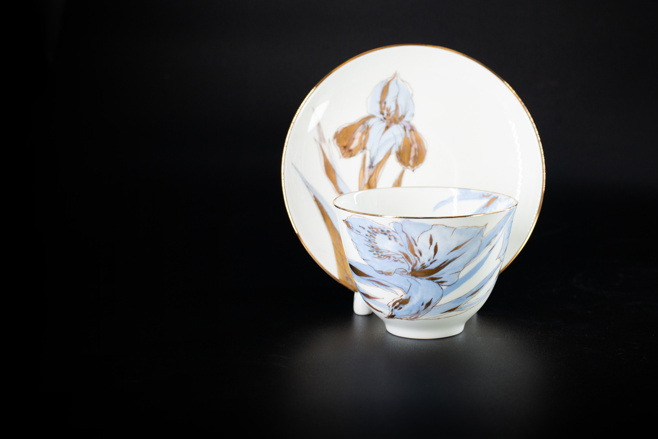 Чашка с блюдцем Любимые Цветы Модерна 2, на форме Весенняя, арт 61.20999.00.1, 