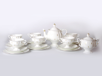 Сервиз чайный форма Наташа рисунок Петельки, 6 персон 20 предметов арт. 81.20924.00.1, 