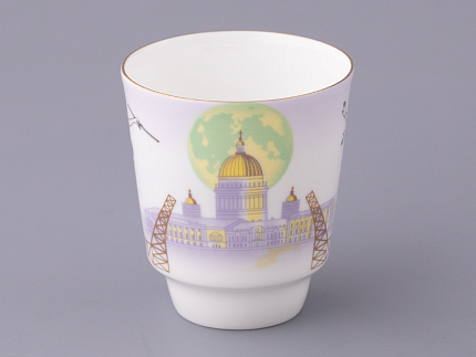 Чашка с блюдцем кофейная 165 мл форма Майская рисунок Белые ночи в Петербурге арт. 81.26632.00.5