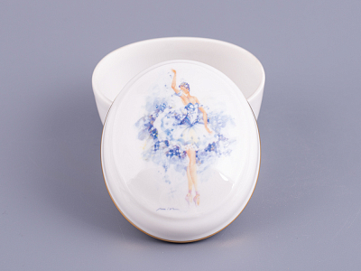 Туалетная коробочка форма Овальная рисунок Фея нежности арт. 80.86399.00.1