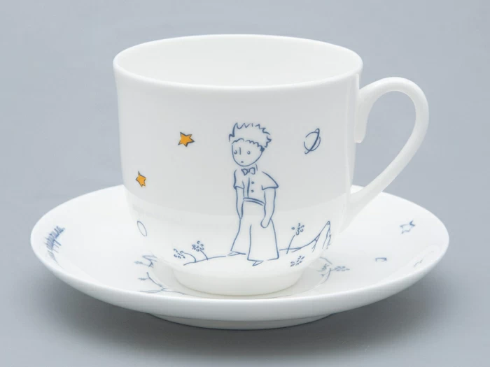 Подарочный набор Чашка с блюдцем, форма Ландыш рисунок Маленький Принц и Роза, арт. 81.27751.00.5, 