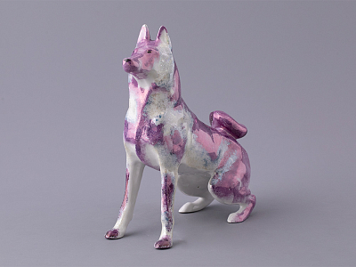 Скульптура форма Лайка, рисунок Аметист перламутр, арт 82.97472.00.1