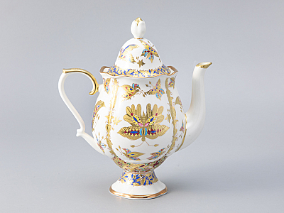 Сервиз кофейный форма Наташа рисунок Фантастические бабочки, 6 персон 14 предметов, арт. 81.21238.00.1