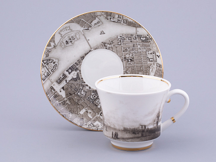 Сервиз чайный на 6 персон 15 предметов, форма Банкетная рисунок Великолепный Невский, арт. 81.32683.00.1