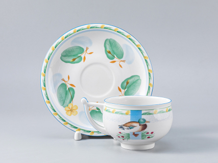 Чашка с блюдцем 300 мл чайная форма Кострома рисунок Уткина Заводь арт. 81.25445.00.1, 