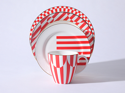 Тарелка глубокая 235 мм Стандартная-2 рисунок Да и нет Красный арт. 80.44738.00.1