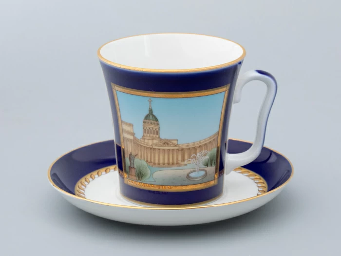 Бокал с блюдцем форма Ленинградский рисунок Канал Грибоедова арт. 81.31476.00.1, 