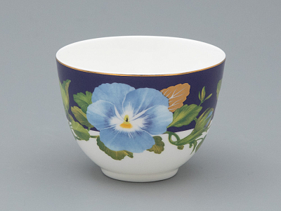 Чашка с блюдцем чайная форма Весенняя 2 рисунок Виола 1, арт. 81.34138.00.1