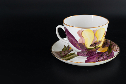 Чашка с блюдцем Жаркий день, на форме Подарочная, арт 41.00175.00.1