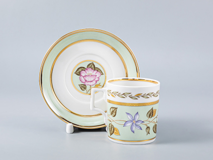 Сервиз чайный форма Гербовая рисунок Нефритовый фон, 6 персон 20 предметов, арт. 81.20900.00.1, 