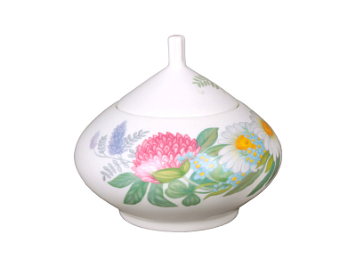 Сахарница Купольная Полевые цветы арт. 80.79849.00.1