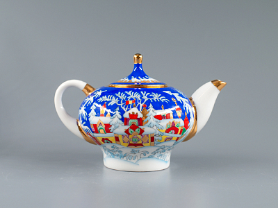 Комплект чайников форма Новгородский рисунок Зимняя сказка арт. 81.13998.00.1