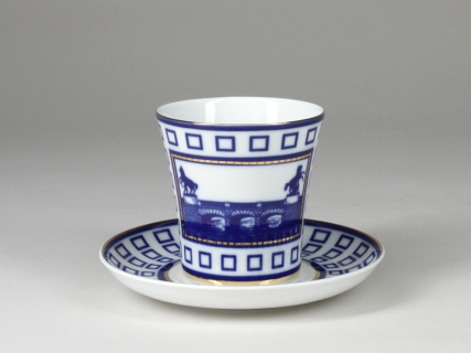 Бокал с блюдцем 360 мл форма Ленинградский рисунок Аничков мост арт. 81.27420.00.1, 