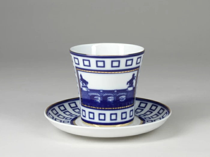 Бокал с блюдцем 360 мл форма Ленинградский рисунок Аничков мост арт. 81.27420.00.1, 