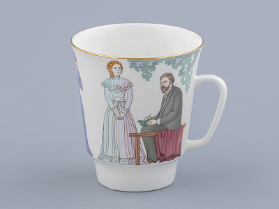 Трехпредметный комплект 165 мл форма Майская рисунок Чайка, арт. 81.31868.00.1