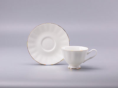 Сервиз чайный форма Нега рисунок Золотая лента, 6 персон 14 предметов, арт. 81.23019.00.1