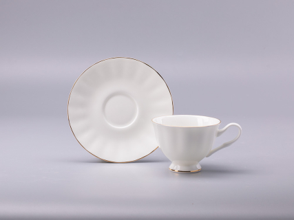 Сервиз чайный форма Нега рисунок Золотая лента, 6 персон 14 предметов, арт. 81.23019.00.1, 